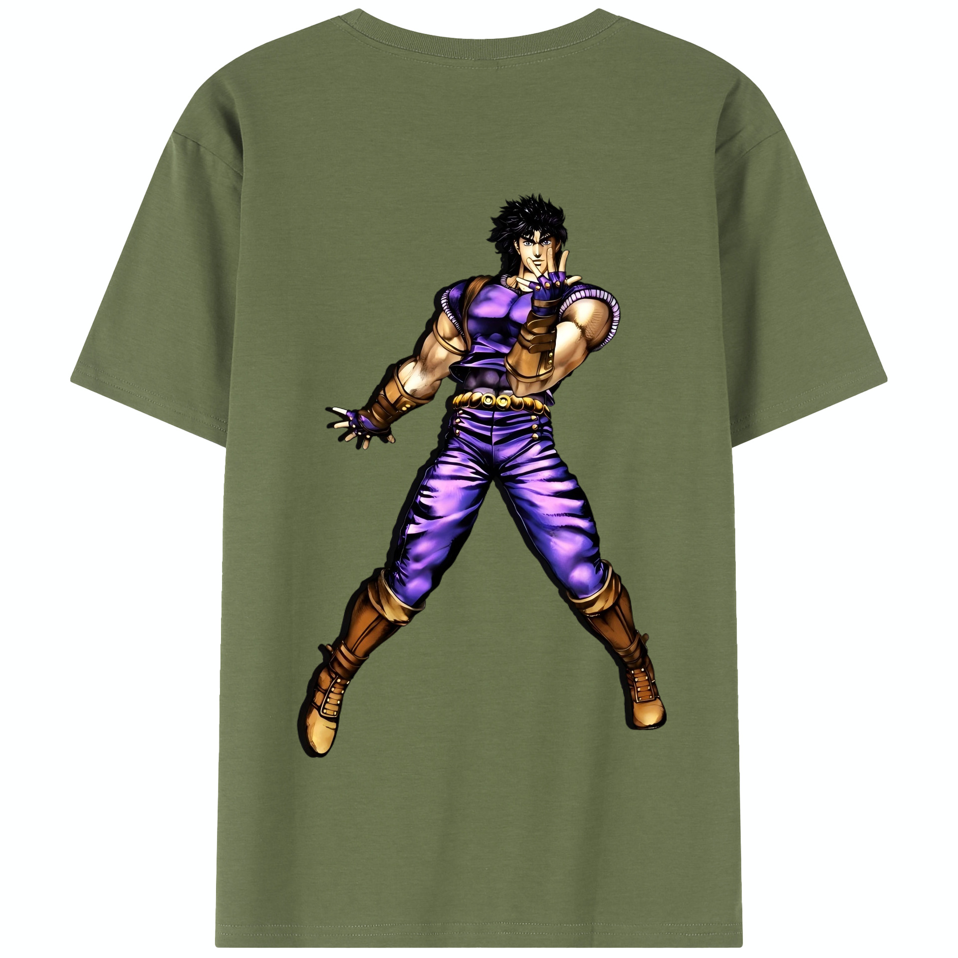 （画像用） ジョジョの奇妙な冒険 /ジョナサン?ジョースター JoJo's Bizarre Adventure Jonathan Joestar 綿100％半袖Tシャツ（背面プリント）